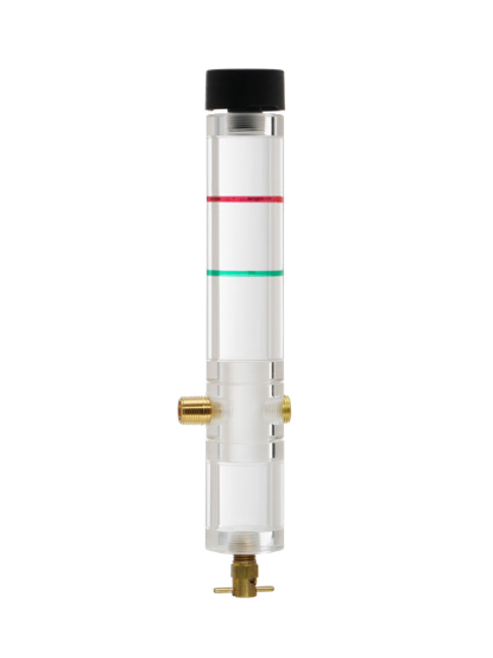 Des-Case Dual Port Oil Sight Glass Level Monitor